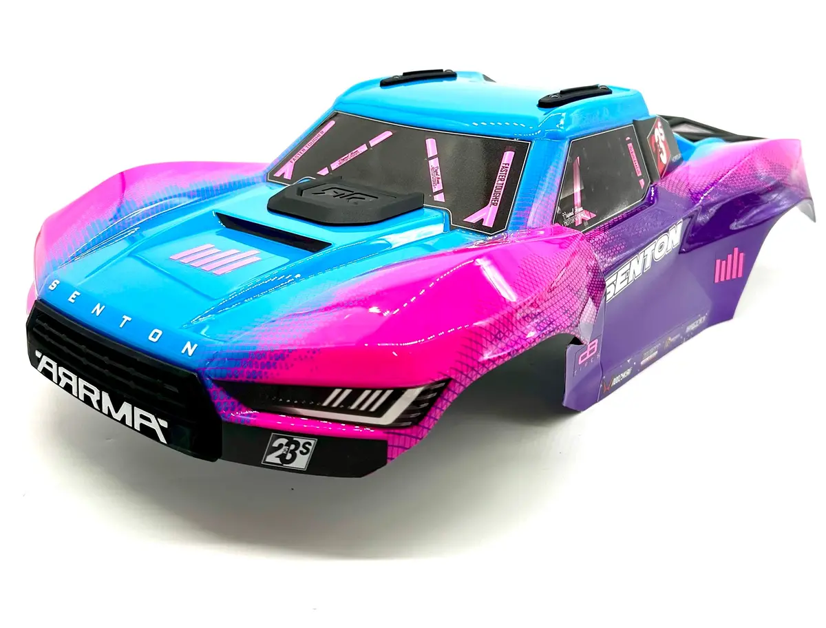 Arrma Senton 4X4 223S - Body Shell (Pink Blue Painted Clipless Ara4303v4 1