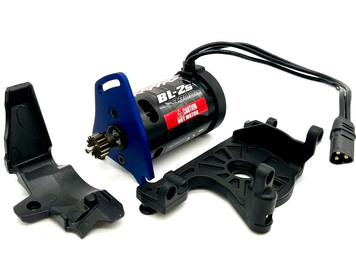 Fiesta 4X4 Bl-2S Motor & Mount, 3300Kv Sensorless 2S Slash Rustler Traxxas 74154-4 1