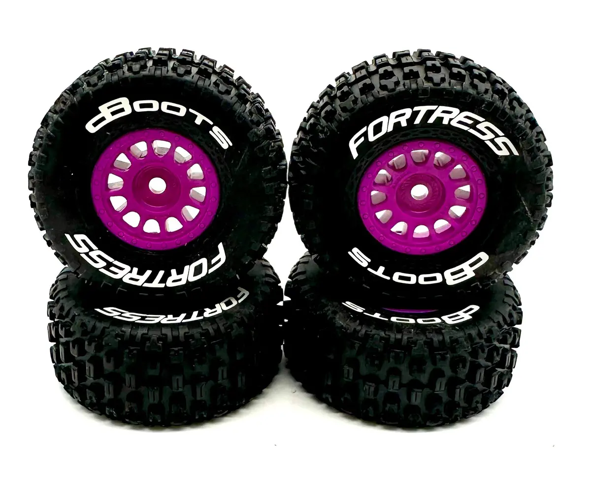 Arrma Mojave Grom Blx 223S - Wheels & Tires (Purple Set Of 4) Fortress Dboots 4X4 Ara2304 1