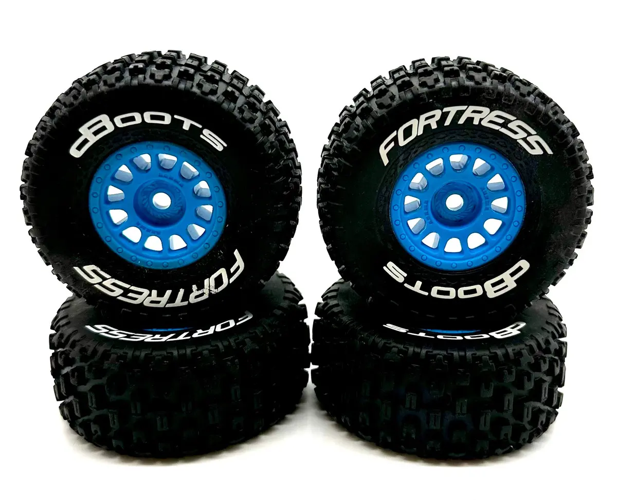 Arrma Mojave Grom Blx 223S - Wheels & Tires (Blue Set Of 4) Fortress Dboots 4X4 Ara2304 1