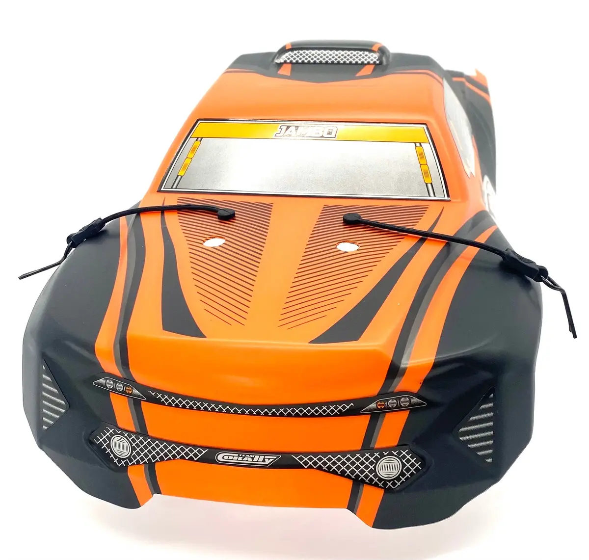 Team Corally Jambo - Body Shell (Orange/Black Polycarbonate Cover & Body Pins C-00166 1