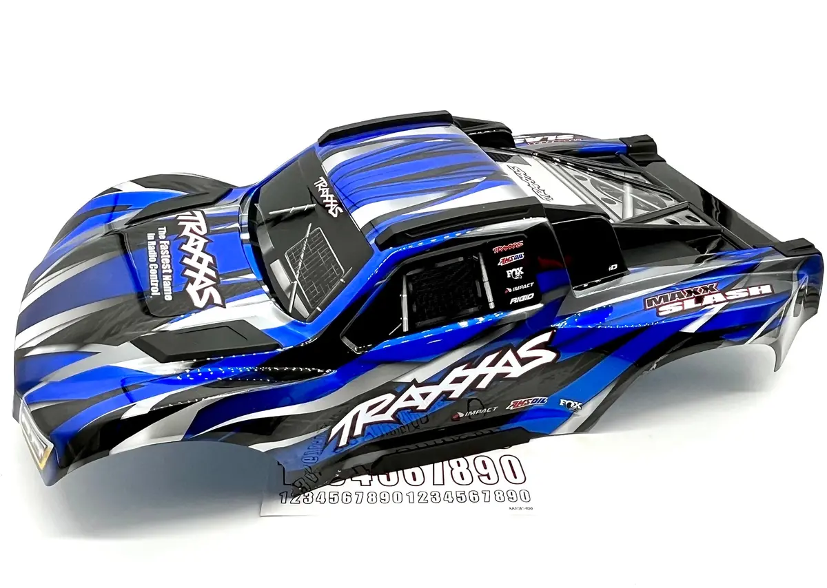 Maxx Slash Body Cover Shell (Blue Painted Prographics, Clipless Traxxas 102076-4 1