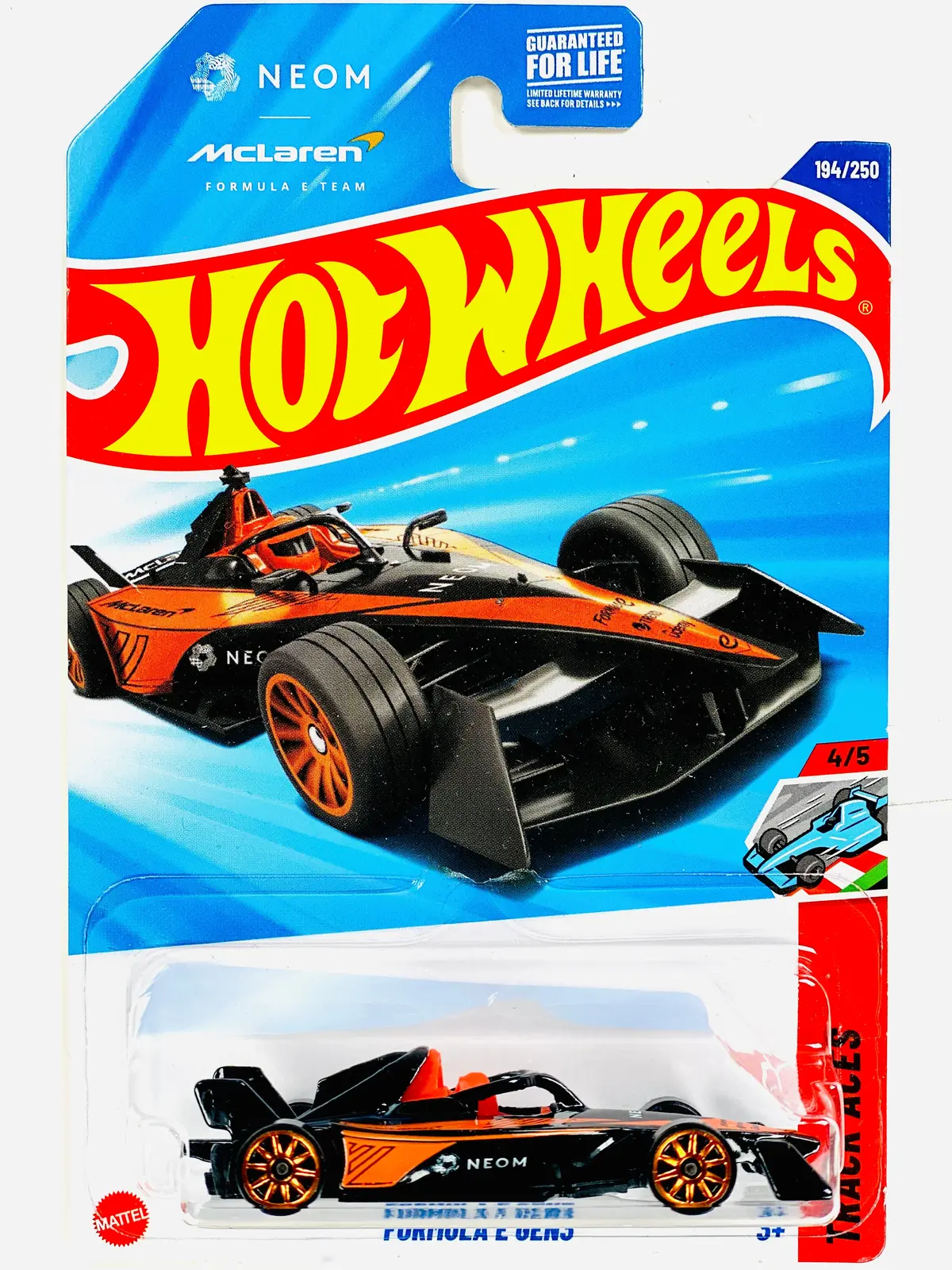 Hot Wheels Track Aces Neom Mclaren Formula E Gen3 - Damaged Card/Blister 1