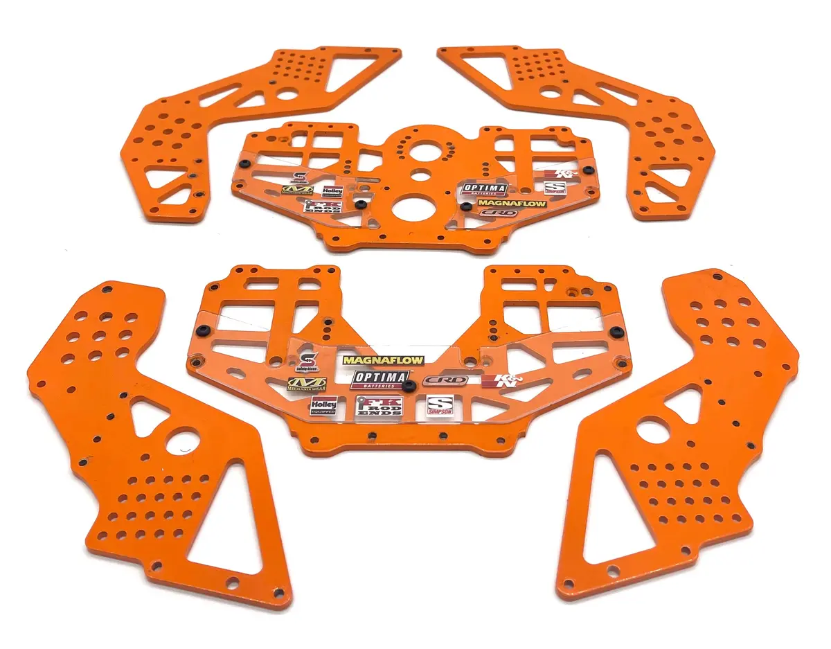 Losi Lmt Bog Hog Chassis Side Plates Orange Aluminum Los04024 1