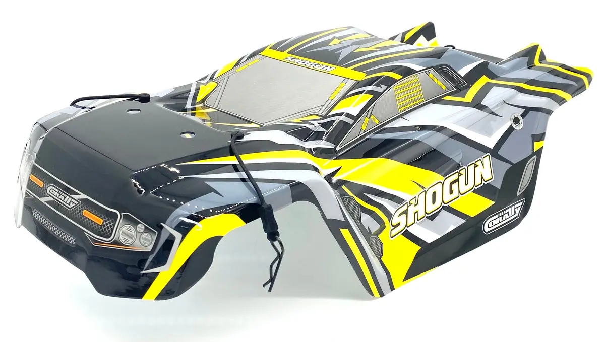 Team Corally Shogun - Body Shell (Yellow Polycarbonate Cover & Body Pins C-00177 1