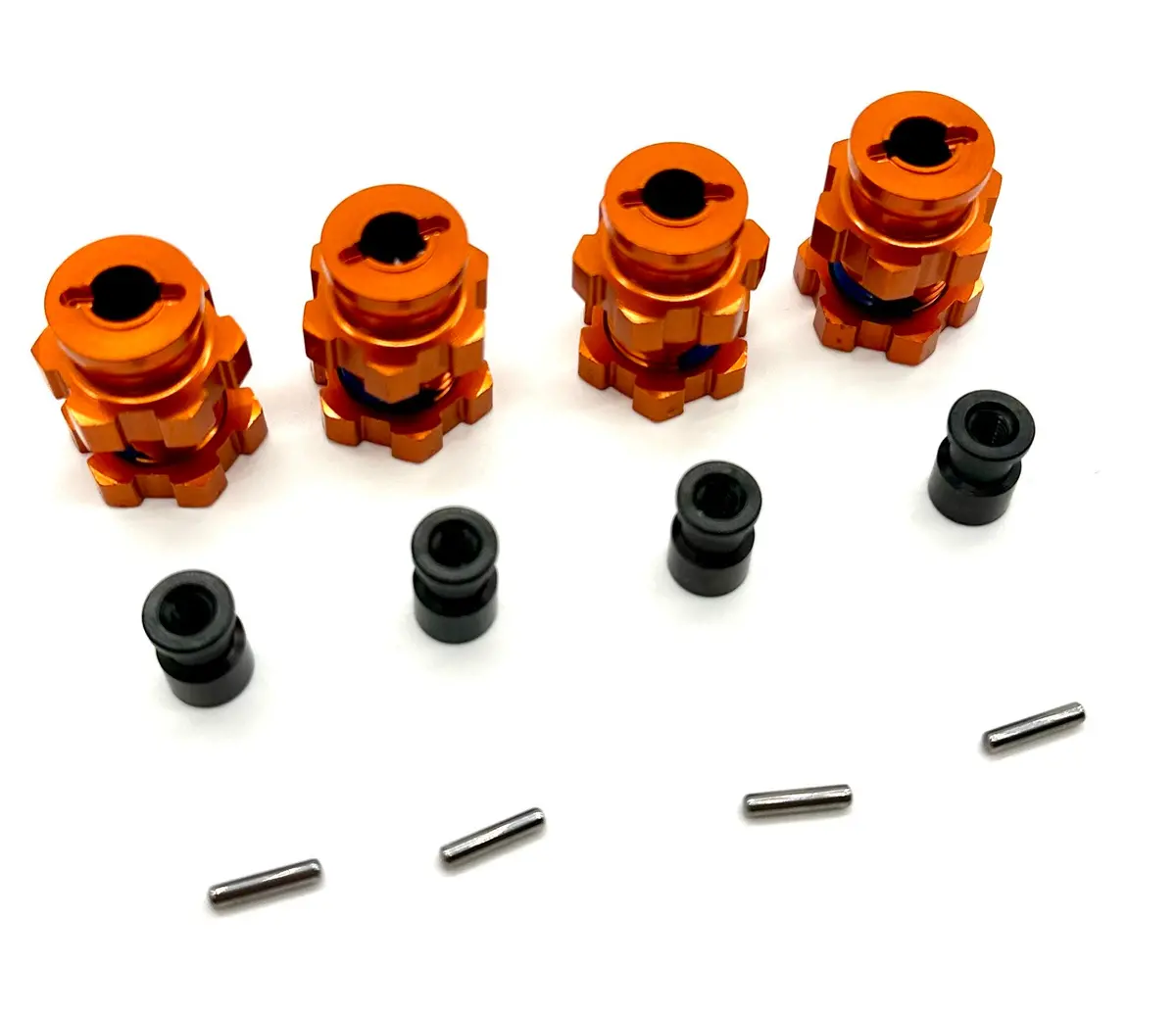Jato 4X4 Vxl 17Mm Wheel Hubs Hexes, Axle Barrels, Pins Nuts Orange Traxxas 90386-4 1