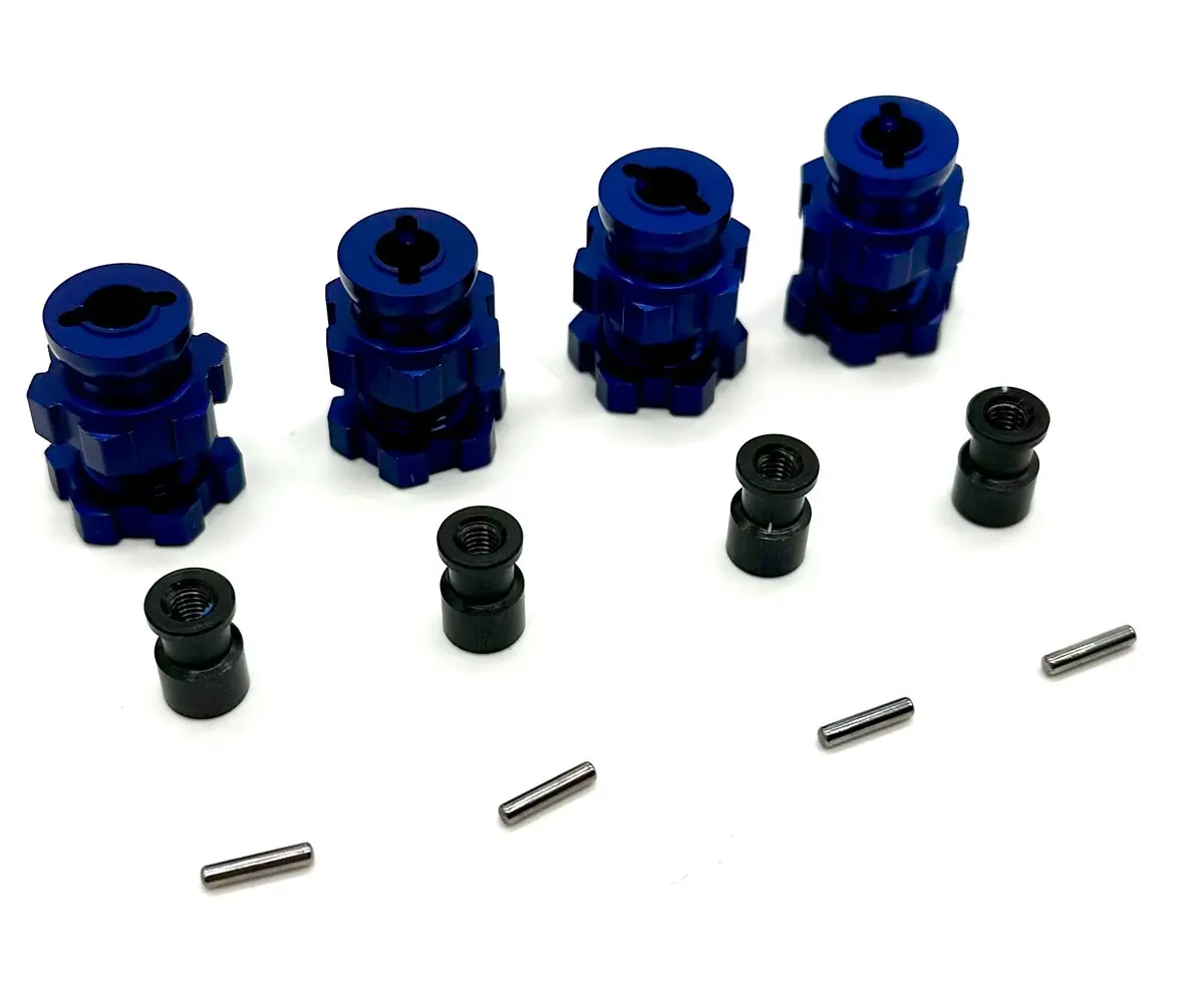 Jato 4X4 Vxl 17Mm Wheel Hubs Hexes, Axle Barrels, Pins Nuts Blue Traxxas 90386-4 1