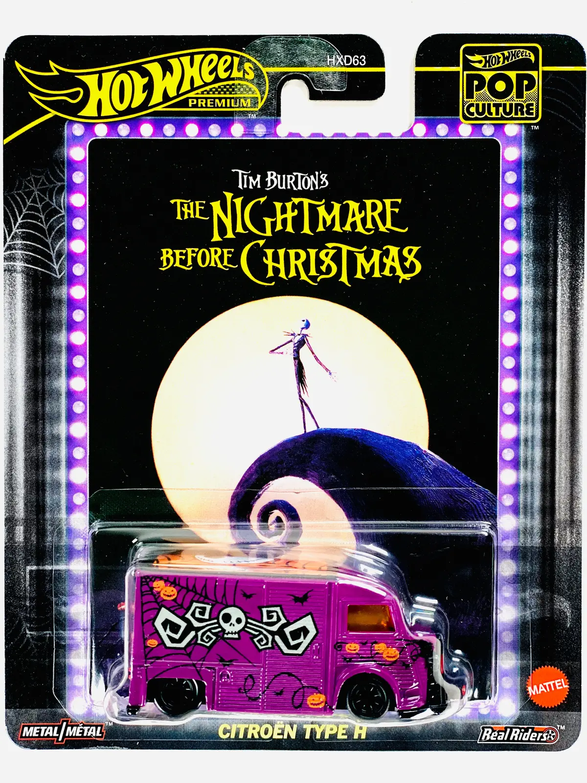Hot Wheels 2025 Pop Culture Case M The Nightmare Before Christmas Citroen Type-H - Damaged Card 1