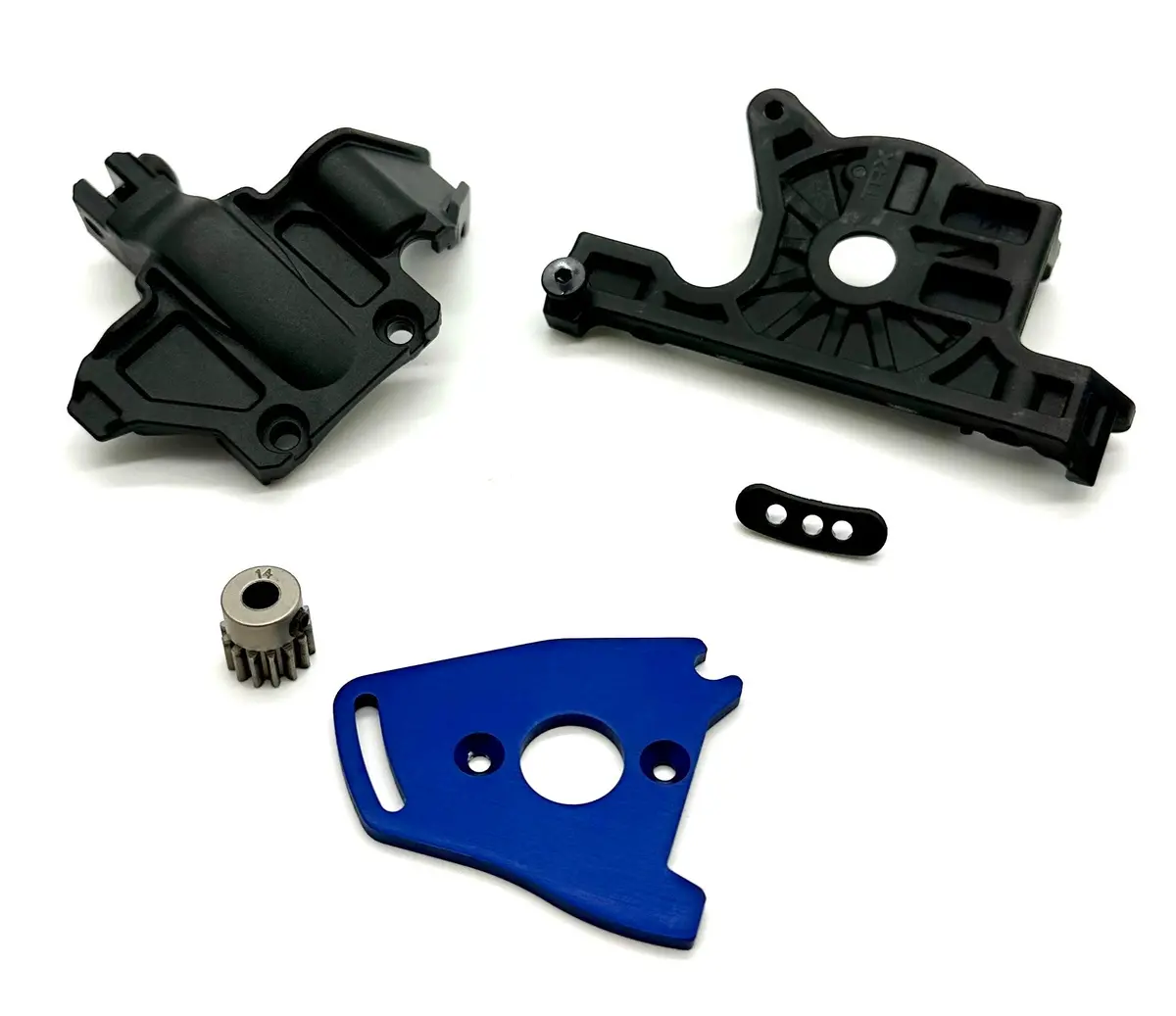 Jato 4X4 Vxl Motor Mount & Gear 7460A 9025 7490 (Blue), Traxxas 90386-4 1