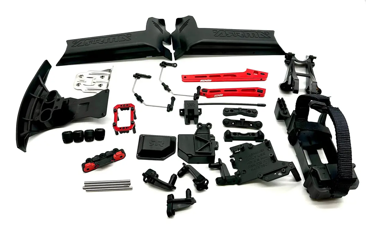 Arrma Kraton 6S Exb - Side Guards, Battery Tray, Bumper, Wing Mount Etc Ara8708v6 1