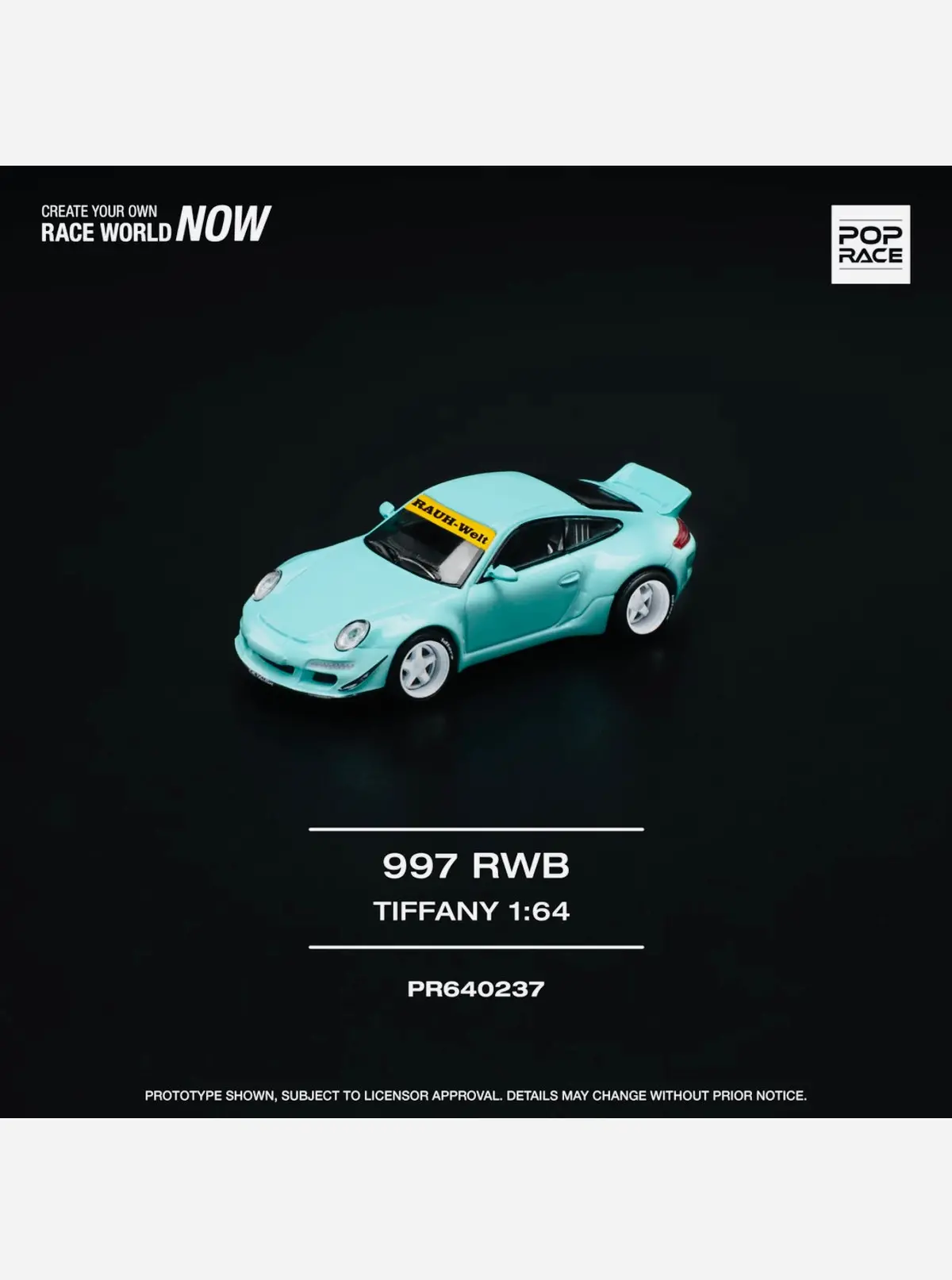 Pop Race Factory Sealed Porsche Rwb 997 Tiffany Blue #237 1