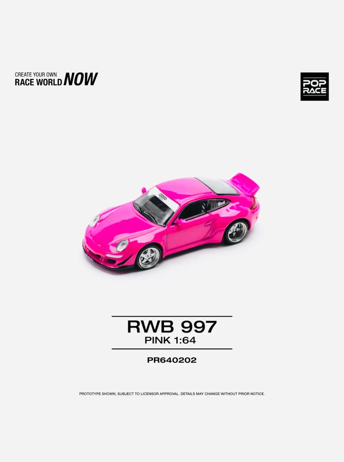 Pop Race Factory Sealed Porsche Rwb 997 Pink #202 1