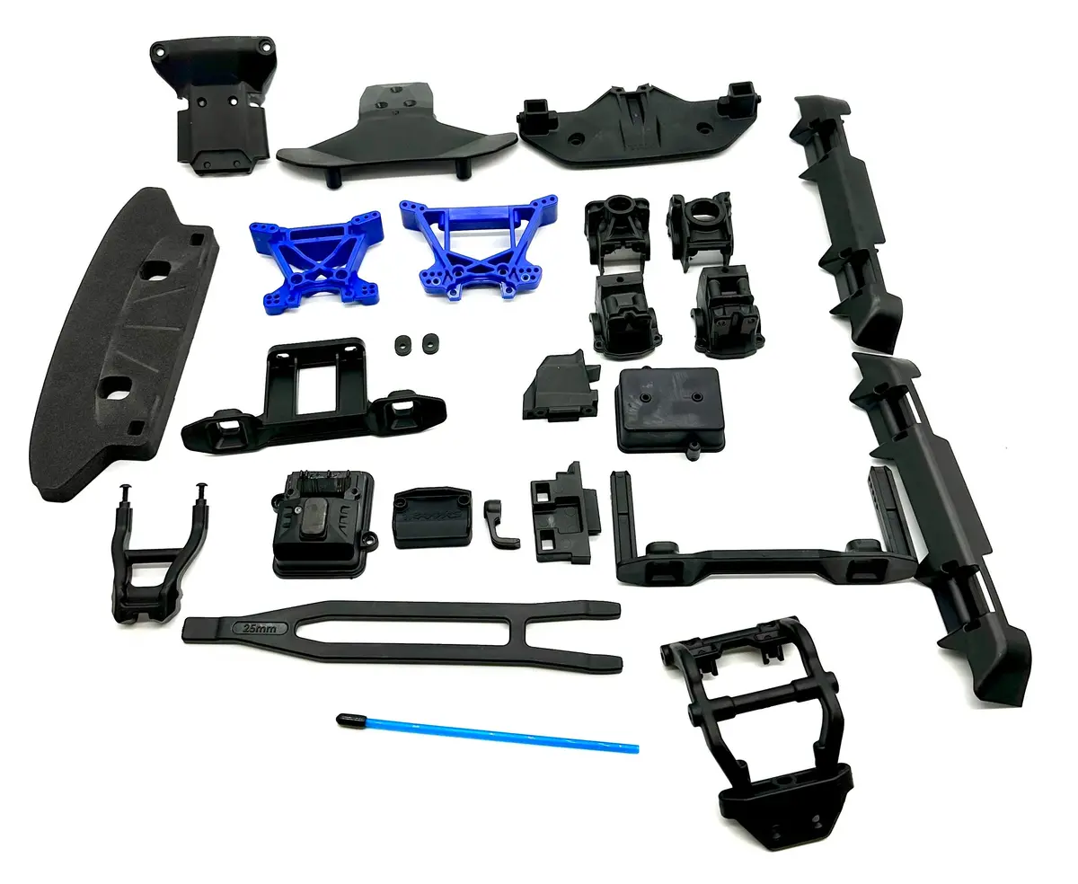 Fiesta 4X4 Vxl Shock Towers Blue (Bumpers, Housings, Rx Box Traxxas 74276-4 1