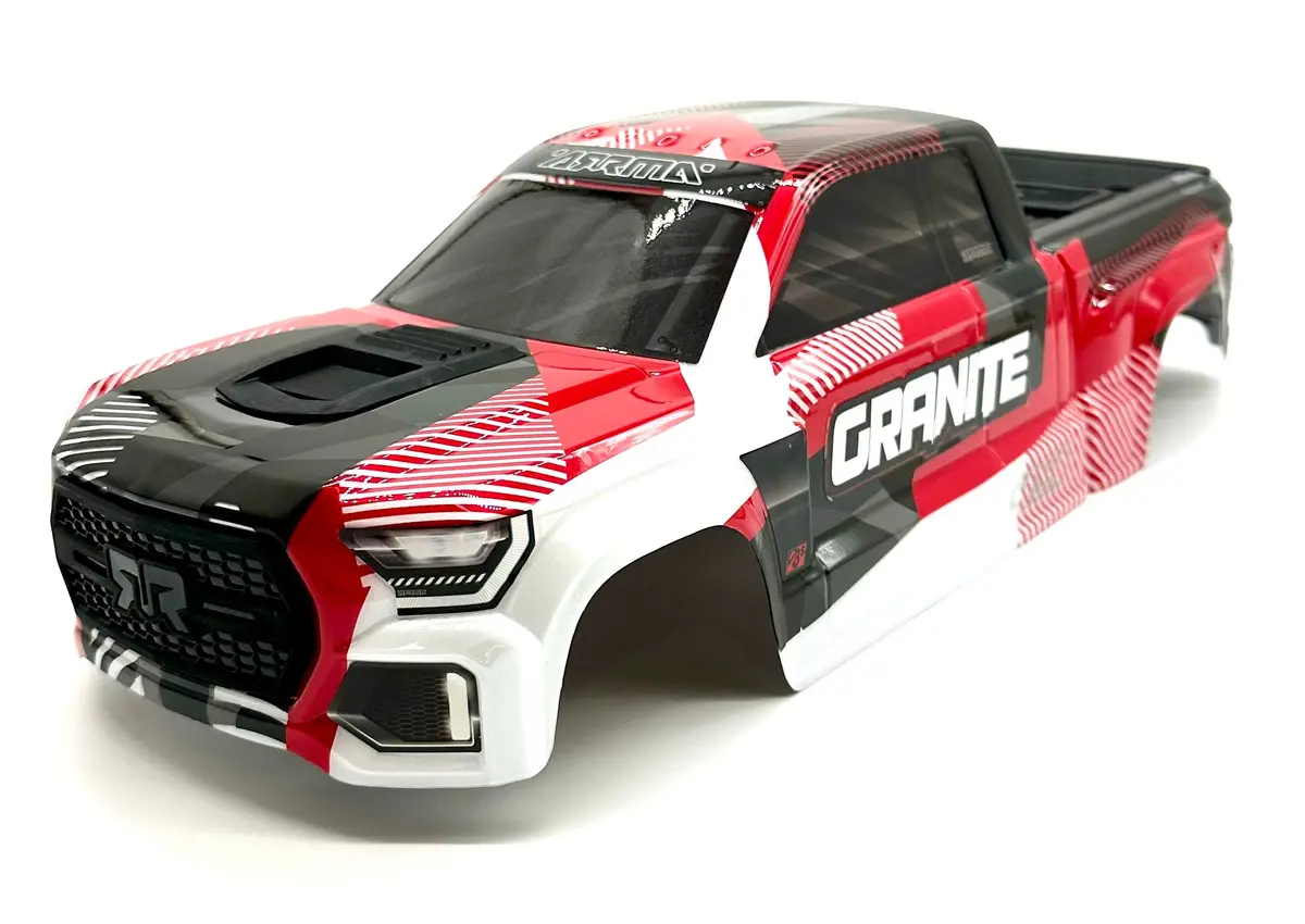 Arrma Granite 4X4 223S - Body Shell (Red Painted Clipless Ara4302v4 1