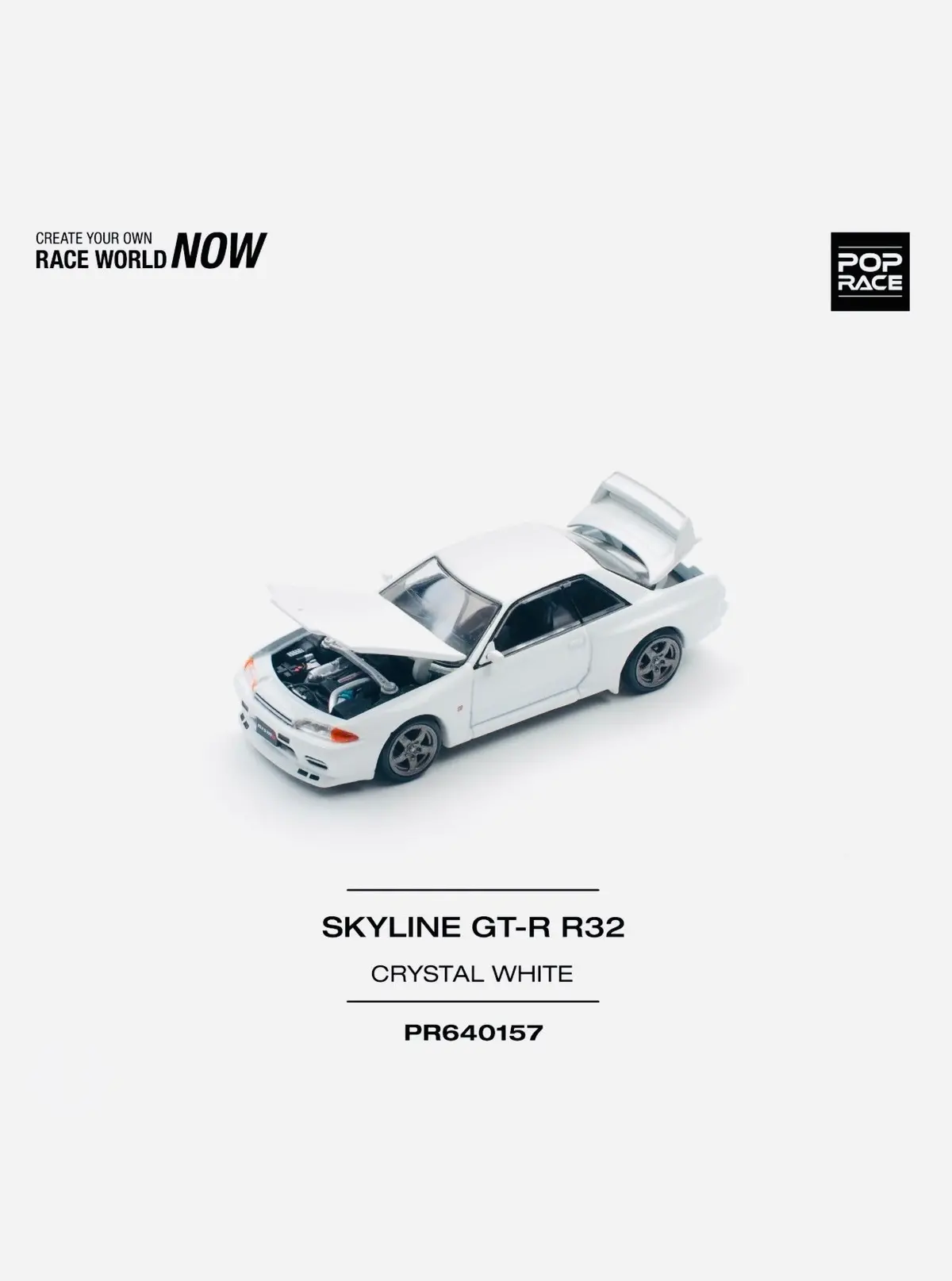 Pop Race Factory Sealed Nissan Skyline Gtr R32 Crystal White #157 1