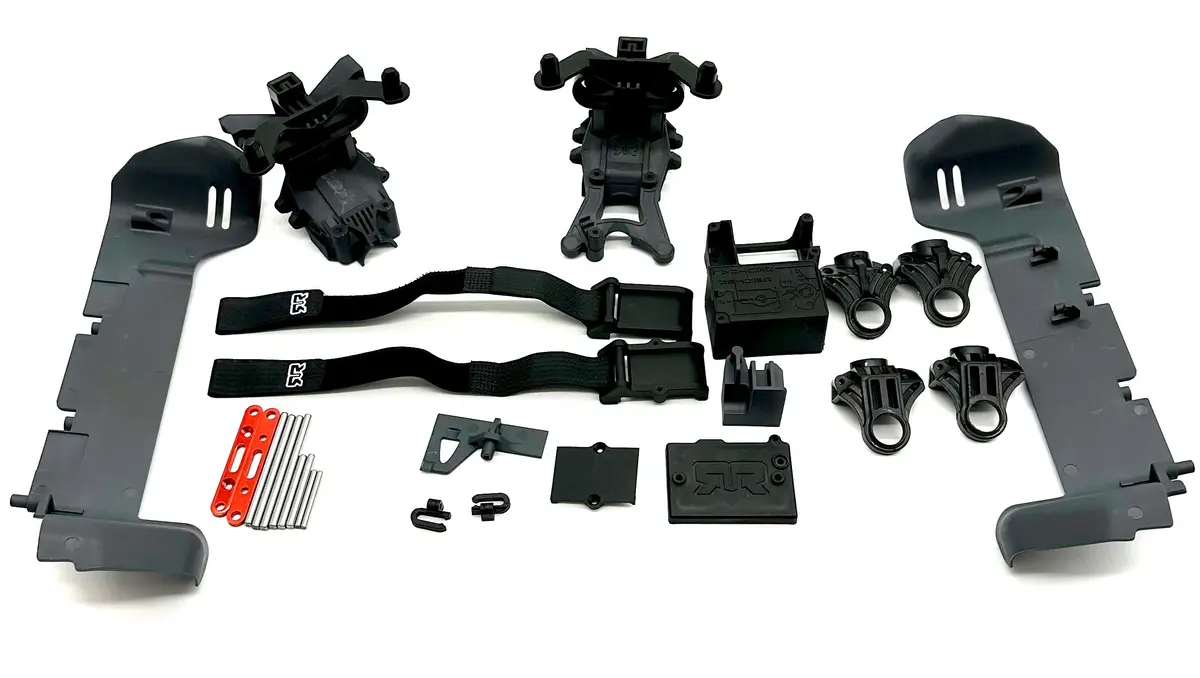 Arrma Granite 4X4 223S - Side Guards (Body Mounts, Straps, Hinge Pins, Bulkhead) Ara4302v4 1