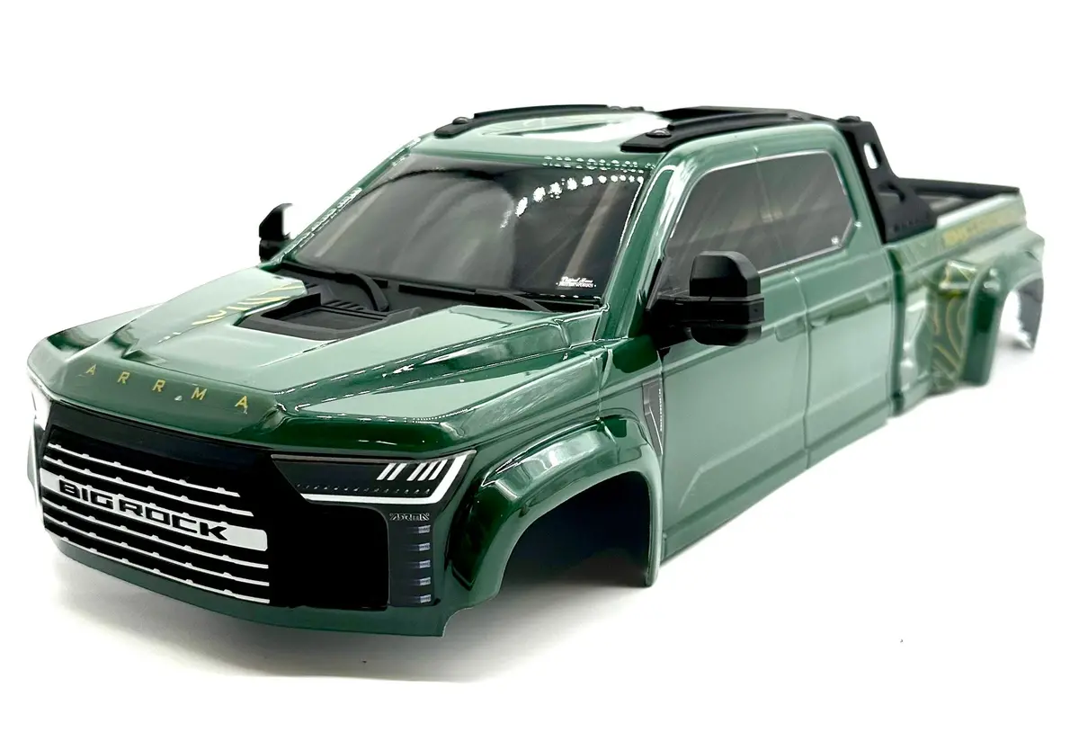 Arrma Big Rock 4X4 223S - Body Shell (Green Painted Clipless Ara4312v4 1