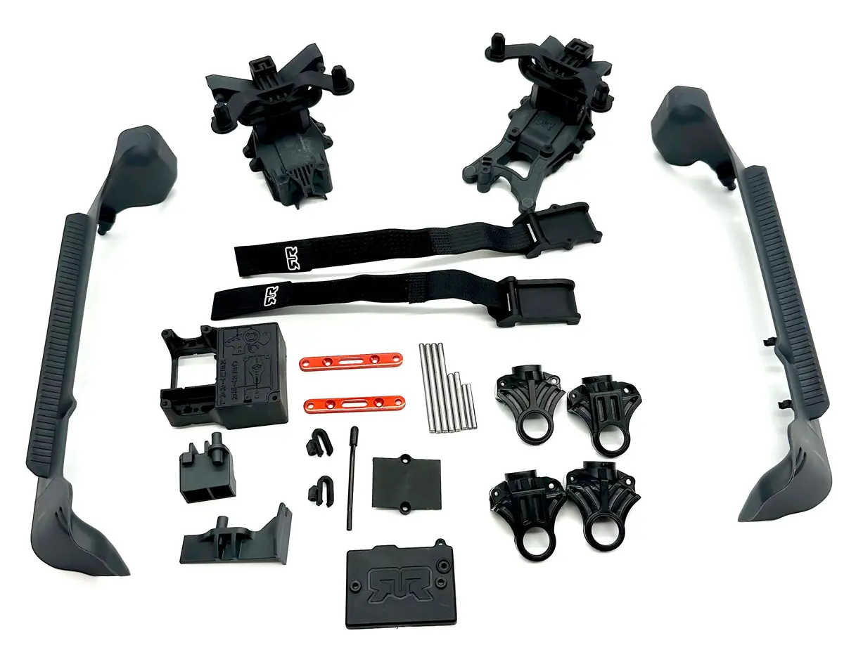 Arrma Big Rock 4X4 223S - Side Guards (Body Mounts, Straps, Hinge Pins, Bulkhead) Ara4312v4 1