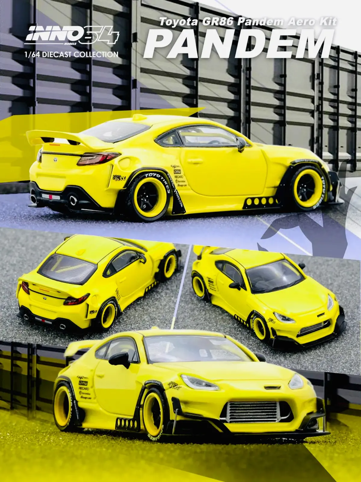 Inno64 Factory Sealed Toyota Gr86 "Pandem" Yellow 1