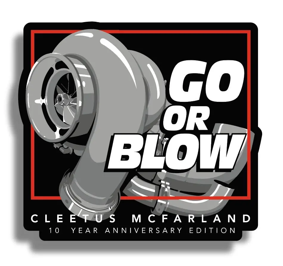 Cleetus 10Th Year Go Blow Stickers 1