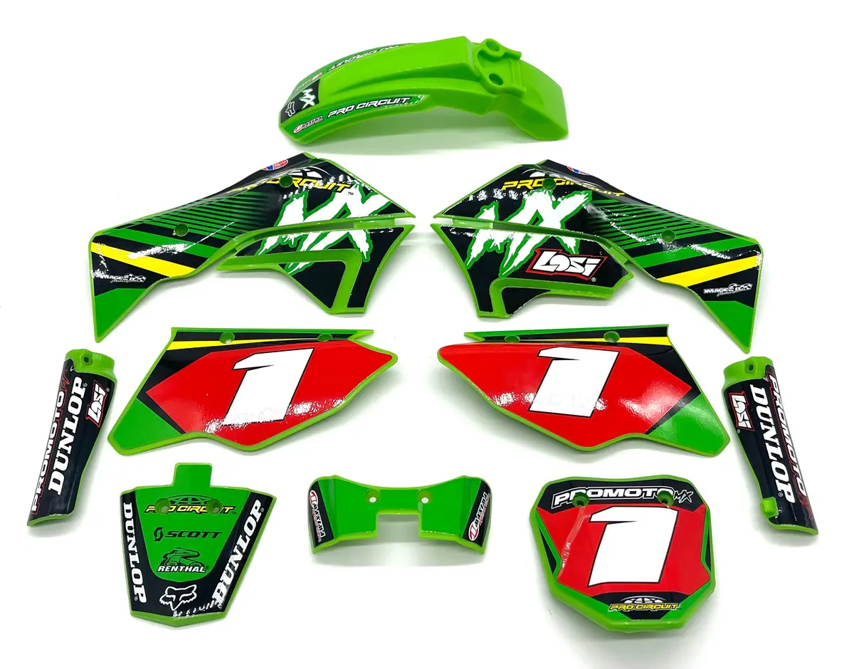 Losi Promoto - Body Plastics Green Wrapped, Fairing Parts Los06000 1
