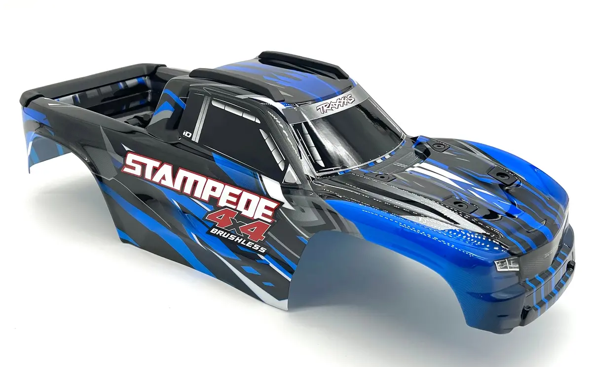 Stampede 4X4 Bl-2S Body Shell (Blue) W/Rollbar And Mounts Traxxas 67154-4 1
