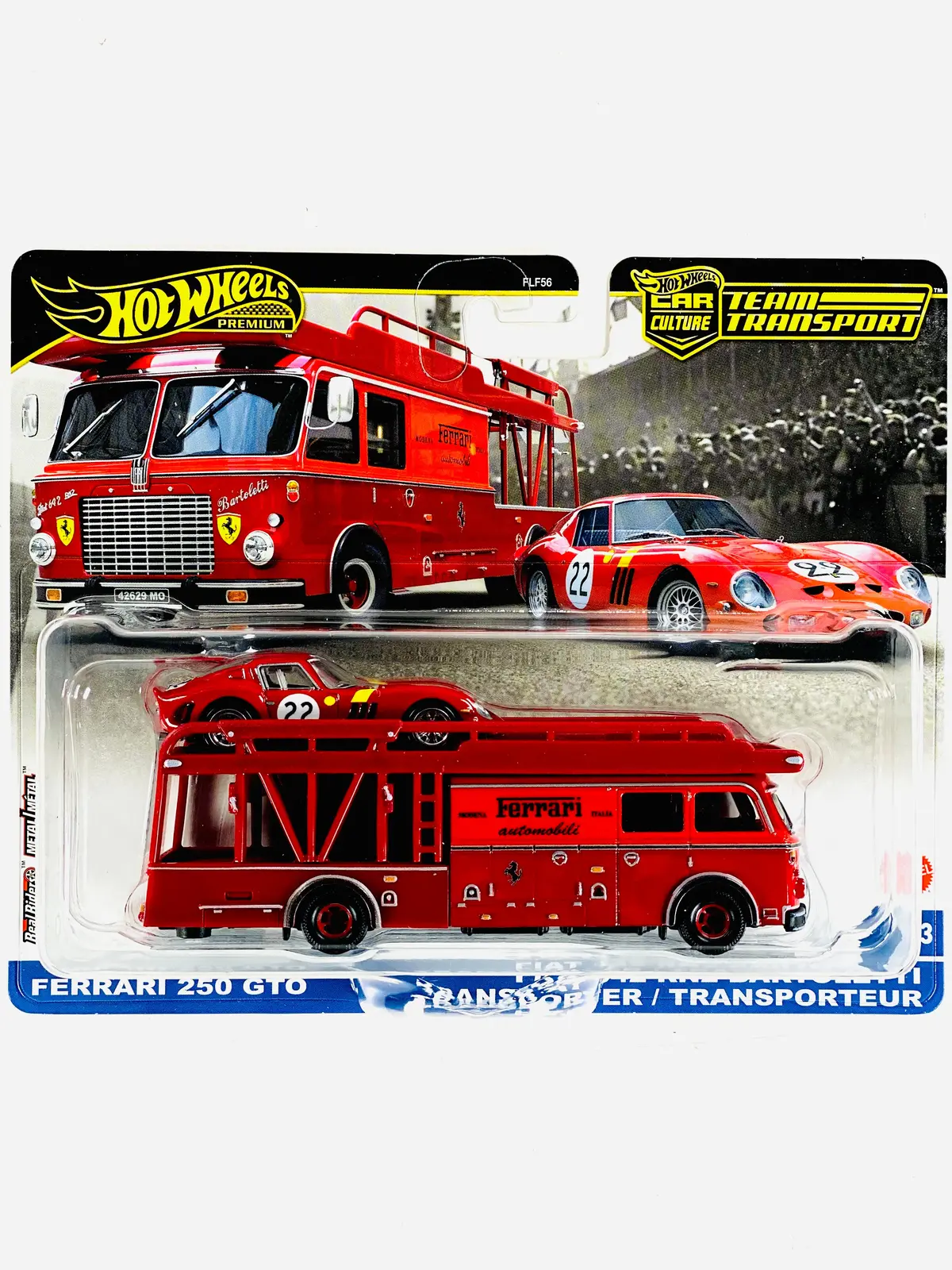 Hot Wheels 2025 Team Transport Case H Ferrari 250 Gto & Fiat 642 Rn2 Bartoletti #83 1