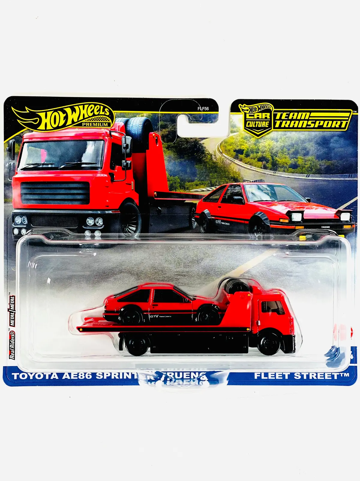 Hot Wheels 2025 Team Transport Case H Toyota Ae86 Sprinter Trueno & Fleet Street #84 - Damaged Card 1
