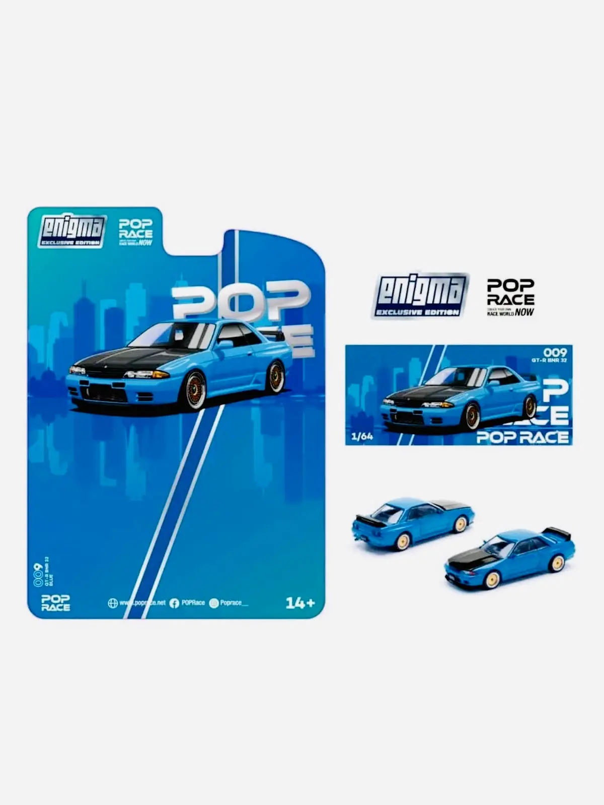 Pop Race Enigma Exclusive Nissan Skyline R32 Bayside Blue #009 Chase 1