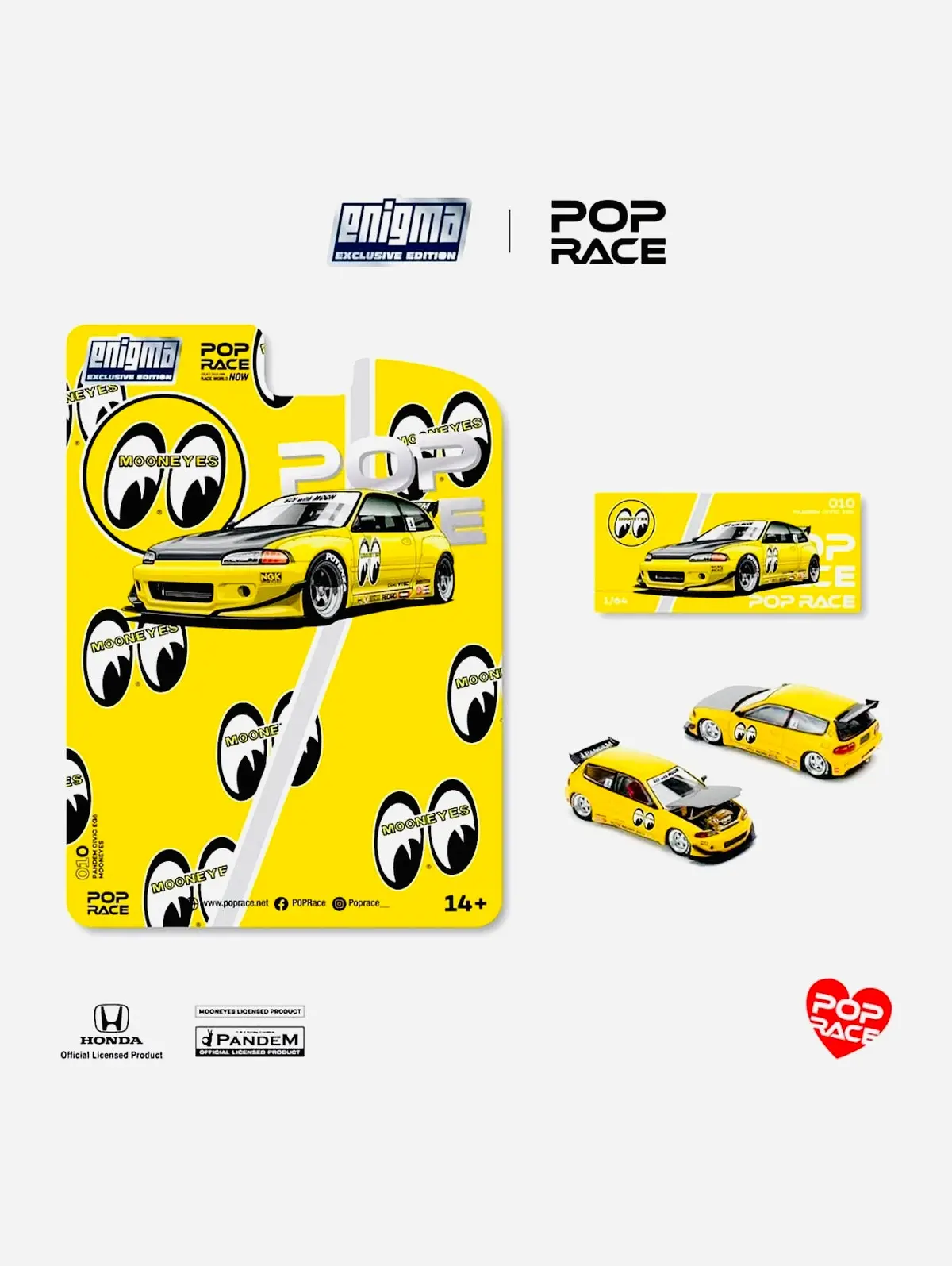 Pop Race Enigma Exclusive Mooneyes Pandem Civic Eg6 V1.5 #010 1