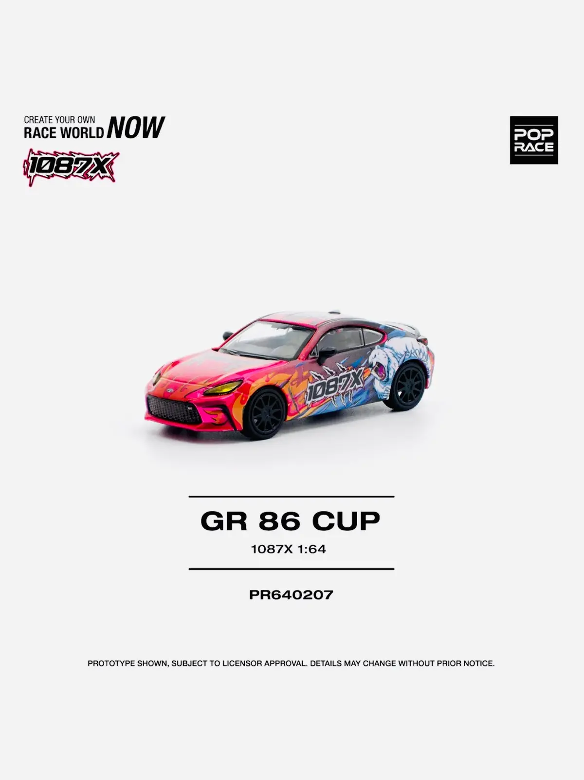 Pop Race Factory Sealed Toyota 1087X Gr86 Cup #207 1