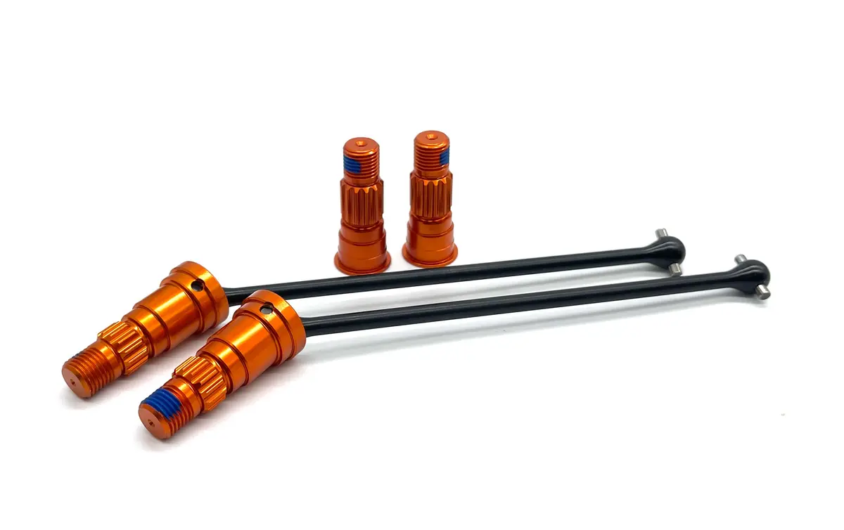 Sand Car Drive Shafts, Rear  (W/Orange Anodized Alum Stub Axles X-Maxx Traxxas 109076-4 1
