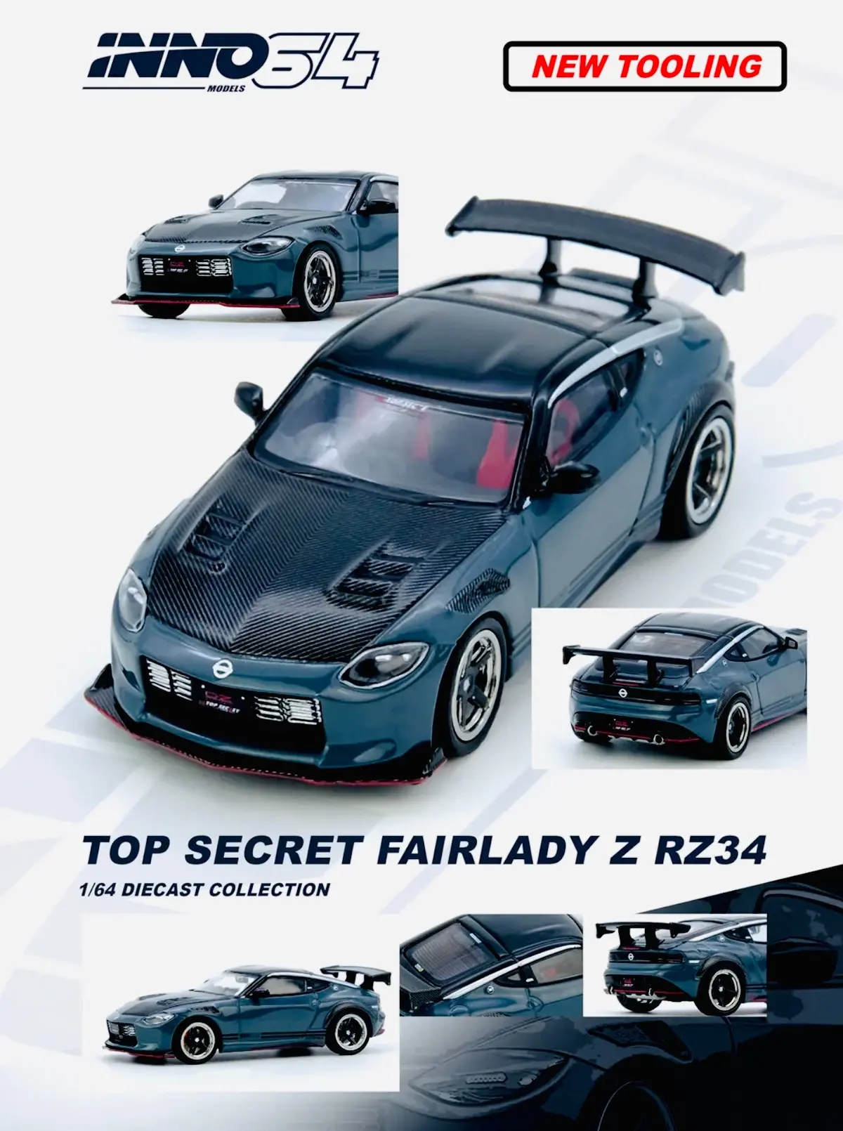Inno64 Factory Sealed Top Secret Fairlady Z (Rx34) Stealth Gray 1