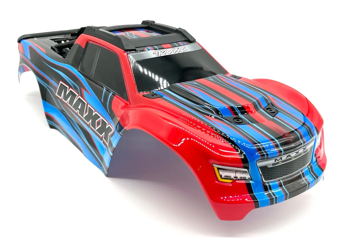 1/10 Maxx Body Cover Shell (Red Painted Prographics, Clipless Traxxas 89076-4 1