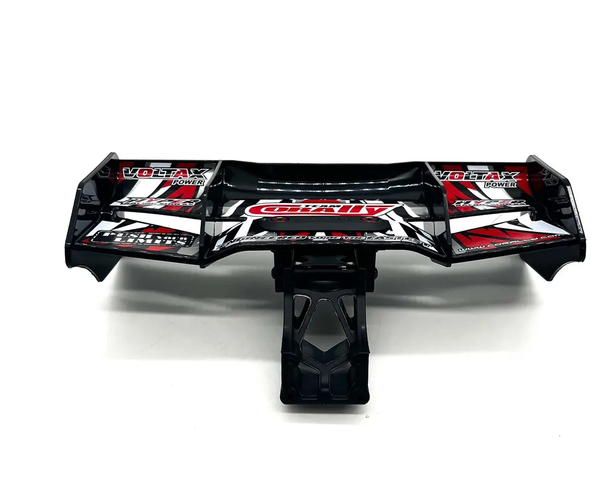 Team Corally Spark Xb6 - Wing (Rear Spoiler Black/Red W/Mount C-00285 1