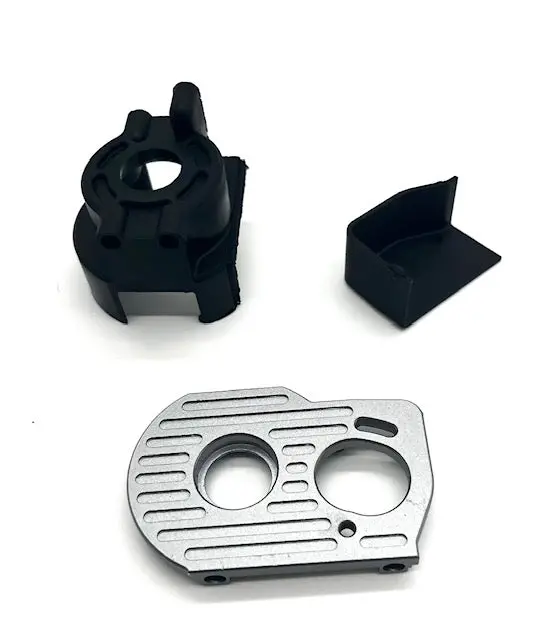 Losi Tenacity Pro - Silver Aluminum Motor Mount Center Diff Cover Buggy Los03027 1