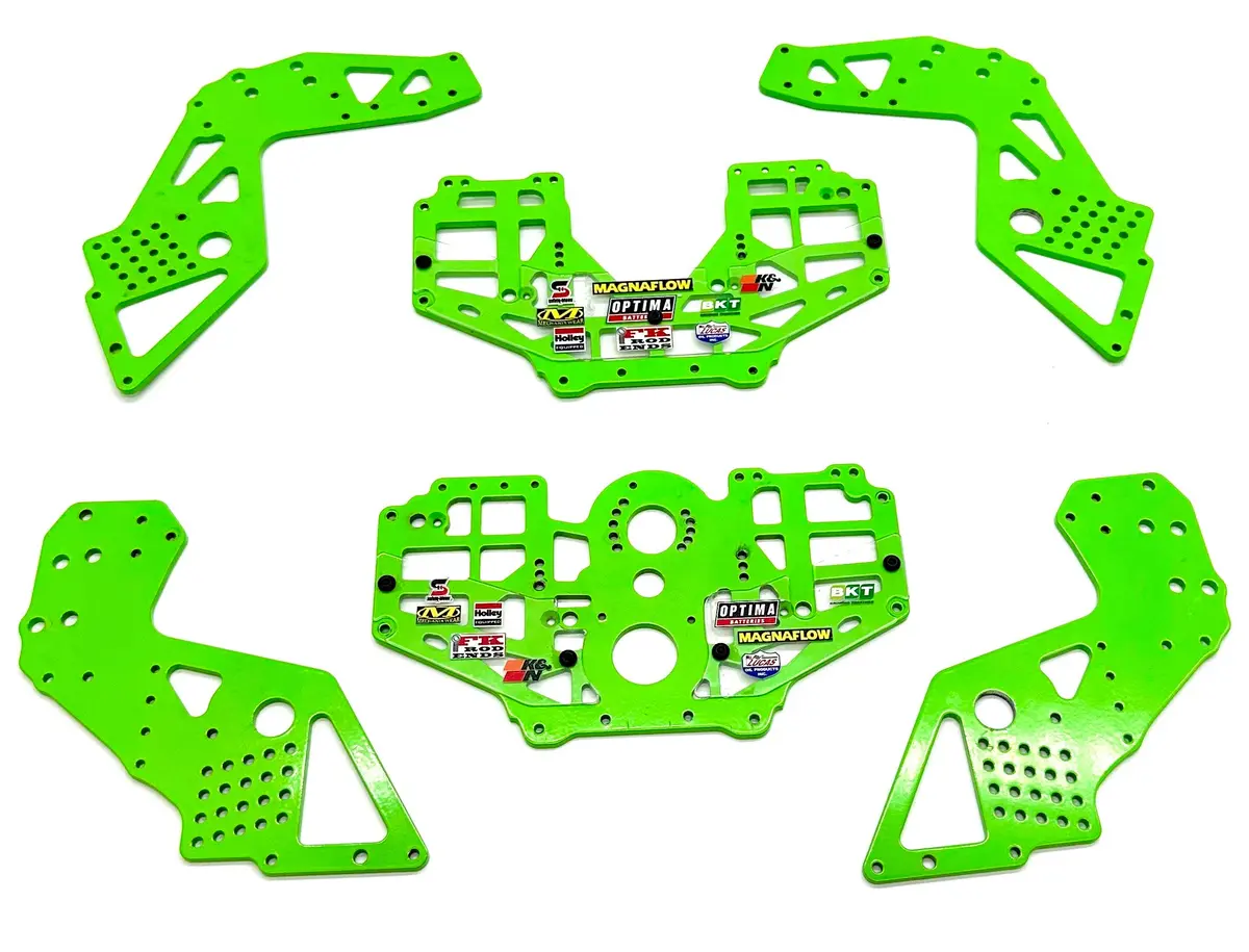 Losi Lmt Grave Digger 2.0 Chassis Side Plates Green Aluminum Los04028 1