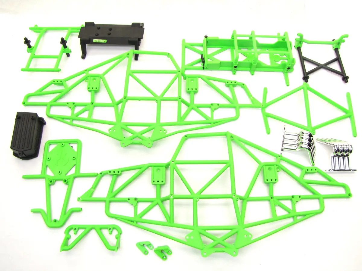 Axial Smt10 Grave Digger Green Main Frame & Cage Chassis Tubes Rollcage Axi03019 1