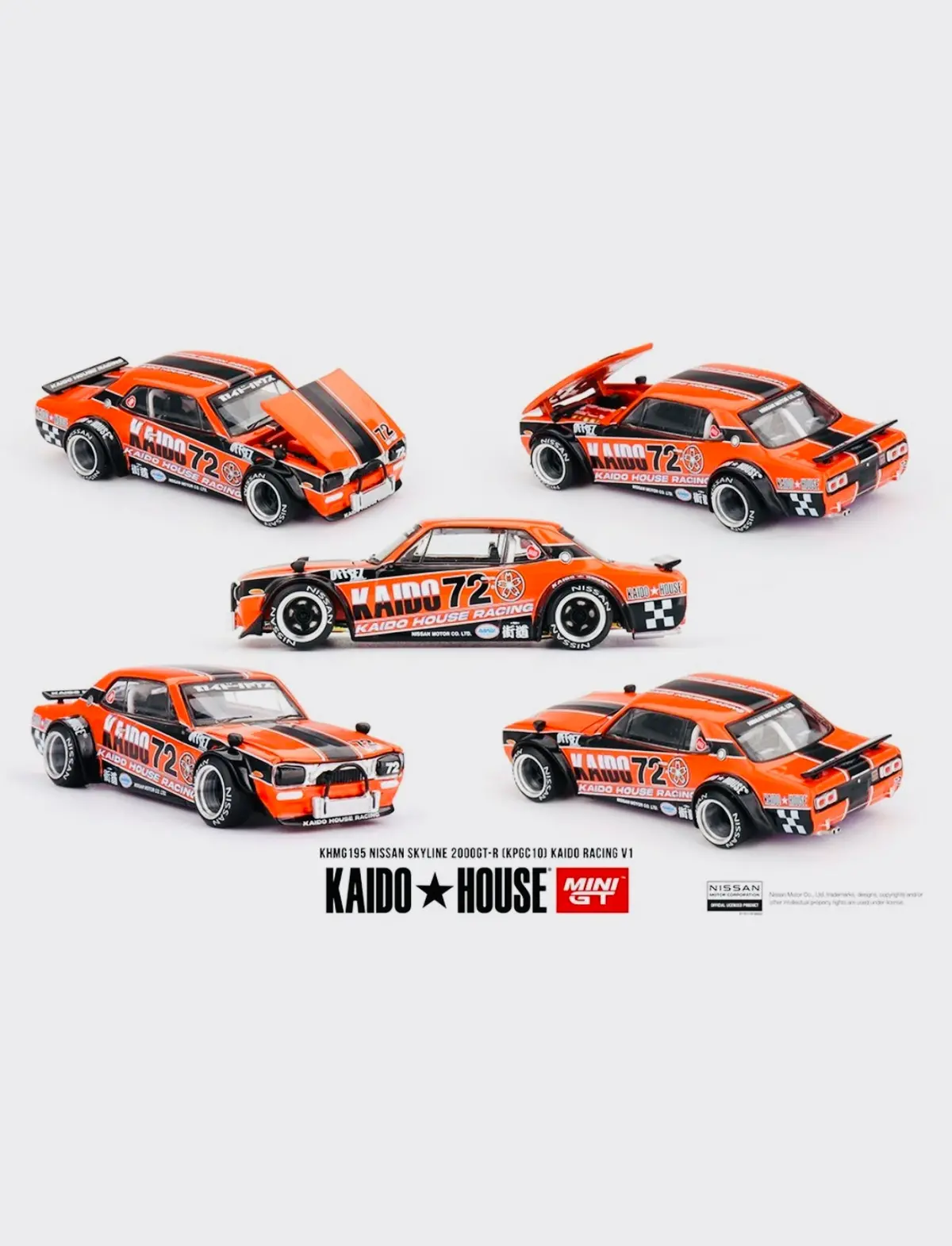 Mini Gt X Kaido House Collab Factory Sealed Nissan Skyline 2000Gt-R (Kpgc10) Kaido Racing V1 #195 1