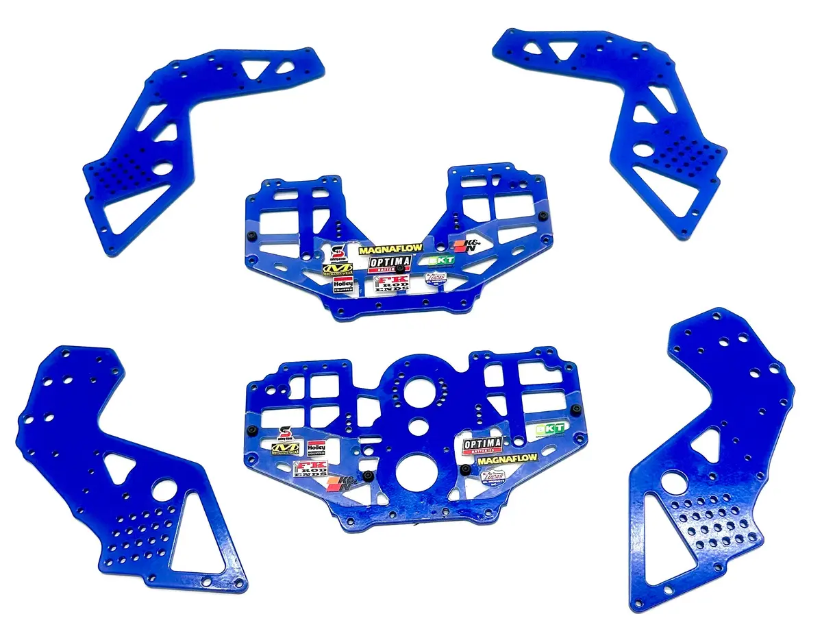 Losi Lmt Son Uva Digger 2.0 Chassis Side Plates Blue Aluminum Los04028 1