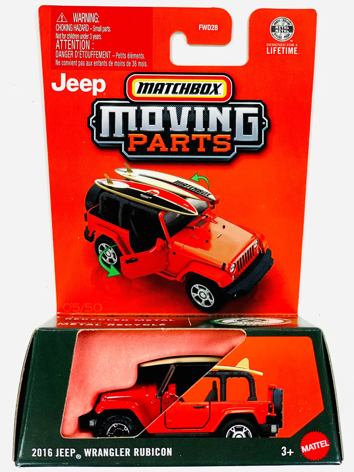 Matchbox 2026 Moving Parts Case J 2016 Jeep Wrangler Rubicon 1