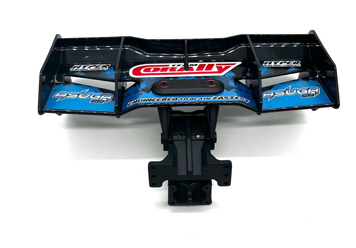 Team Corally Asuga Xlr - Wing Xl Blue (Rear Spoiler Black Mount C-00288 1