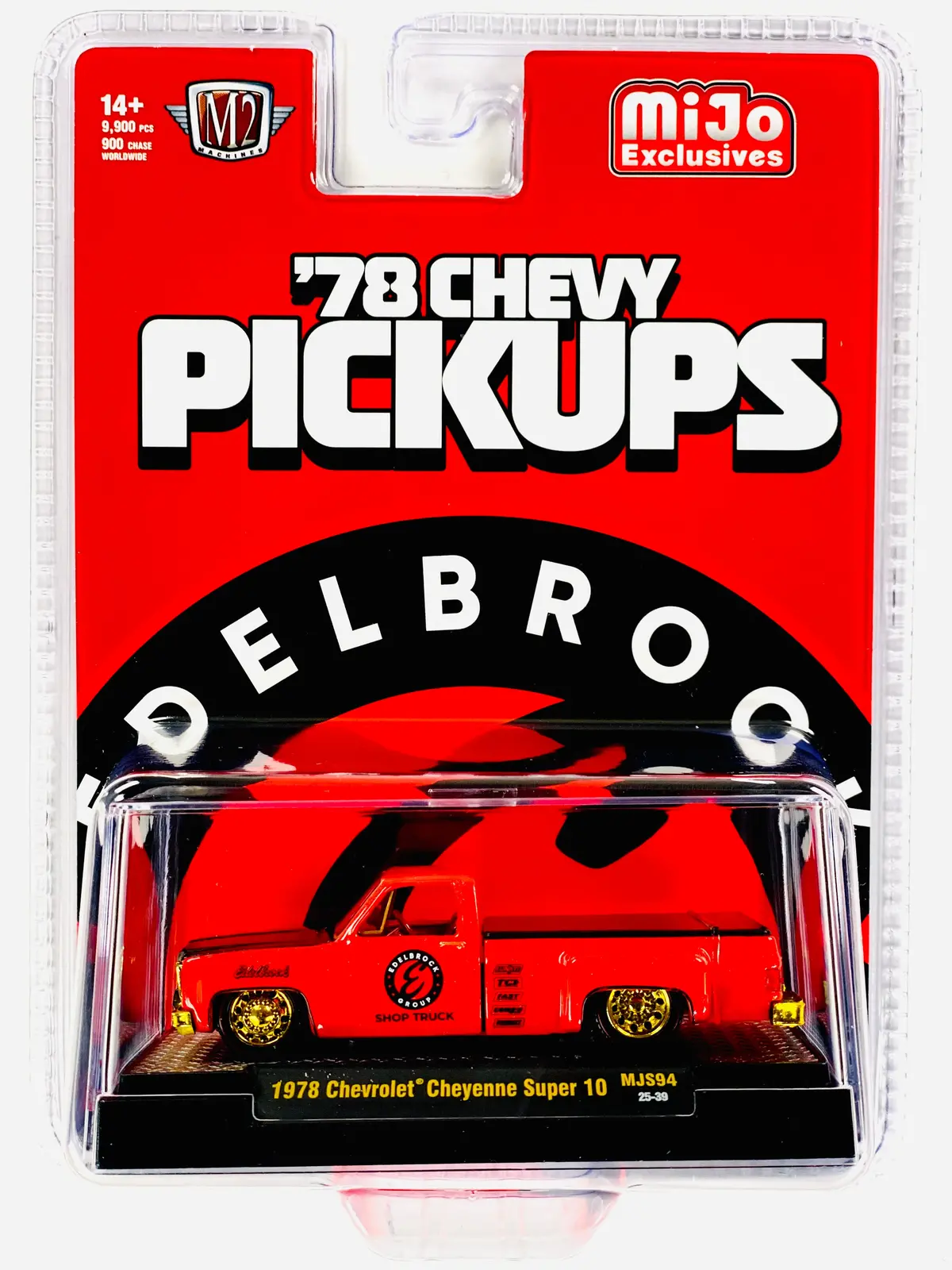 M2 Machines Mijo Exclusive Edelbrock 1978 Chevrolet Cheyenne Super 30 Custom Truck Chase 1