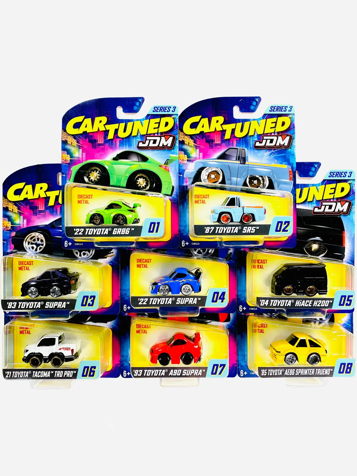 Cartuned 2025 Series 3 Jdm Tuners Assortment Factory Sealed Assortment Case (8 Cars) 1