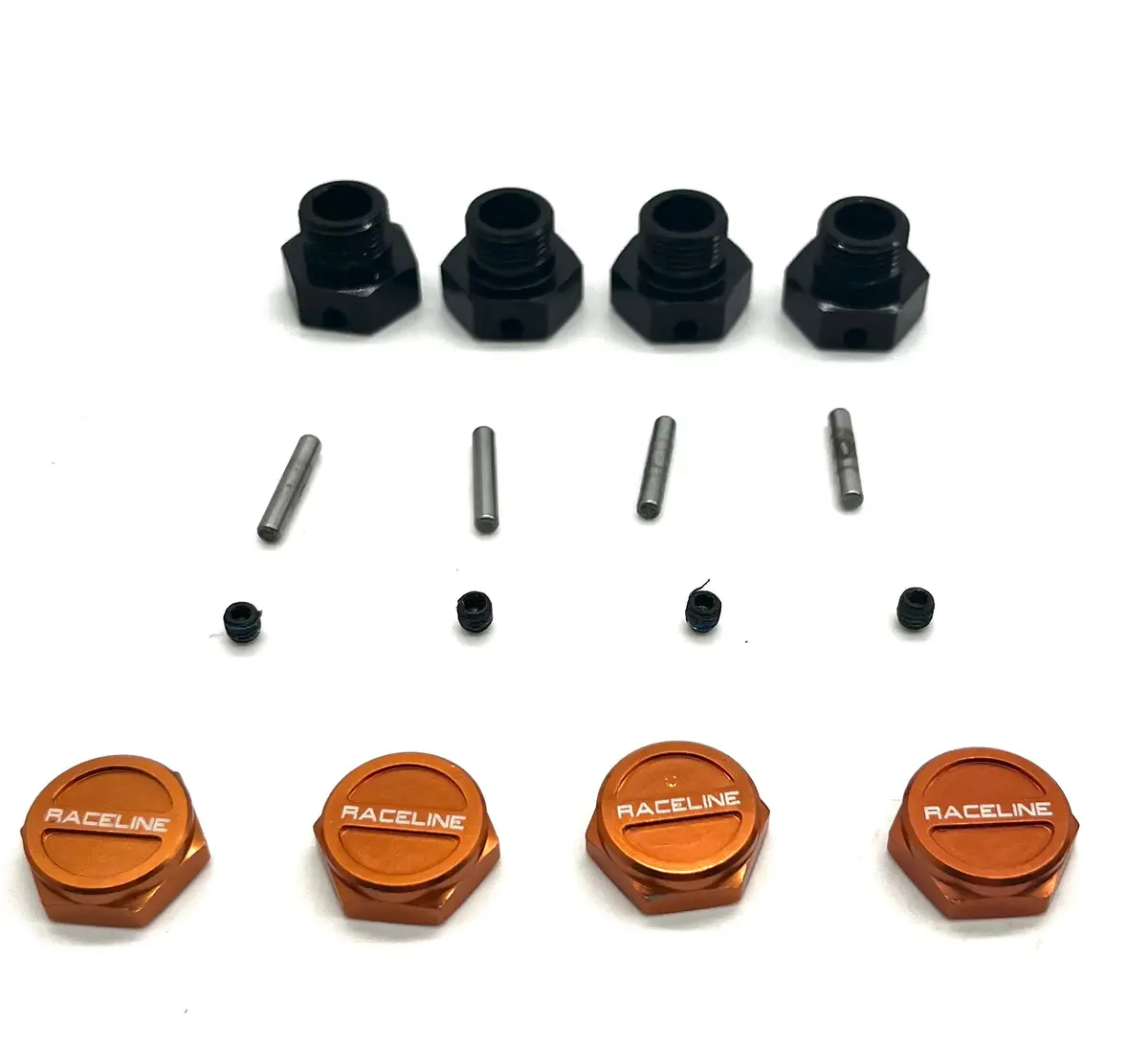 Losi 8Ight-X Super Lasernut - Hexes (Wheel, Gunmetal With Nut Los04019 2