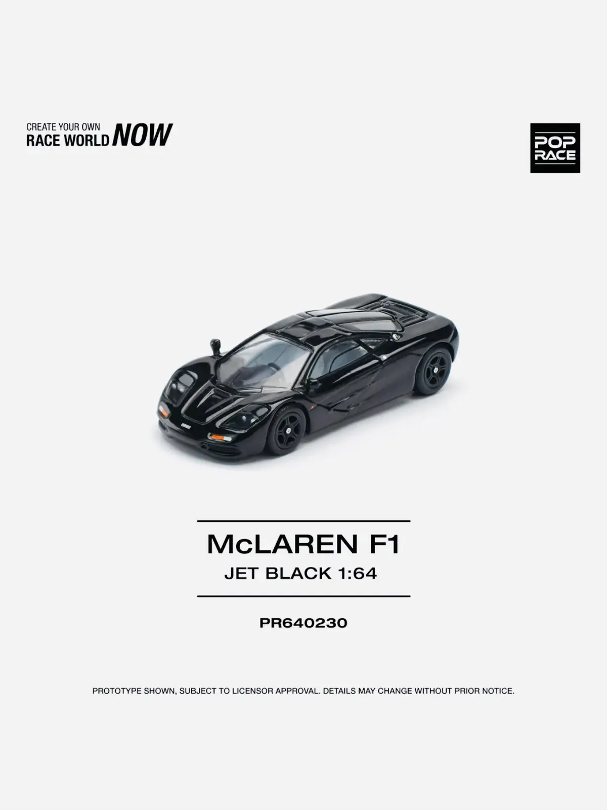 Pop Race Factory Sealed Mclaren F1 Jet Black #230 1