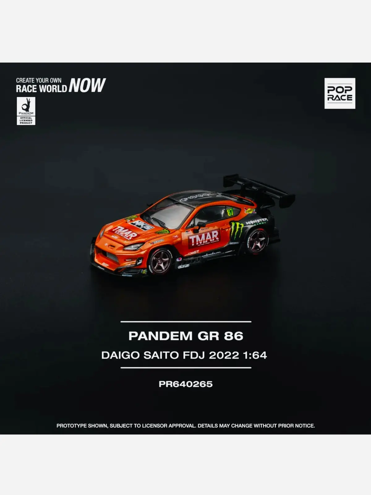 Pop Race Factory Sealed Pandem Toyota Gr86 Daigo Saito Formula Drift Japan 2022 #265 1