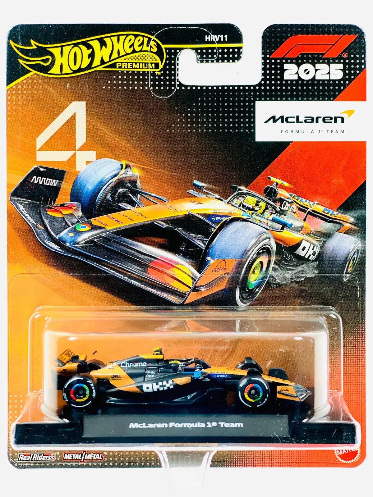 Hot Wheels 2025 F1 Formula 1 Race Team Lando Norris Mclaren Formula 1 Team #4 1
