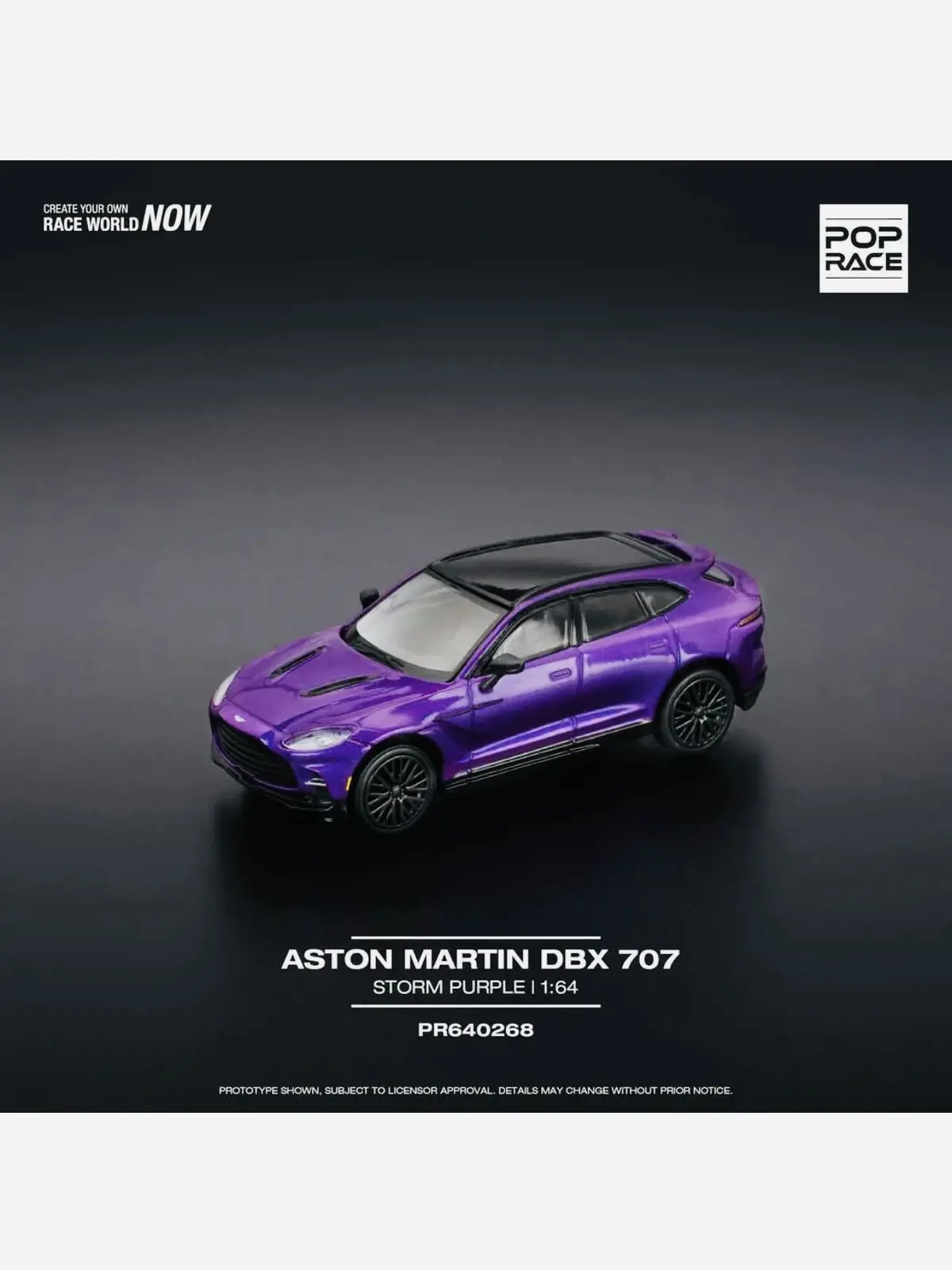 Pop Race Factory Sealed Aston Martin Dbx 707 Storm Purple #268 1