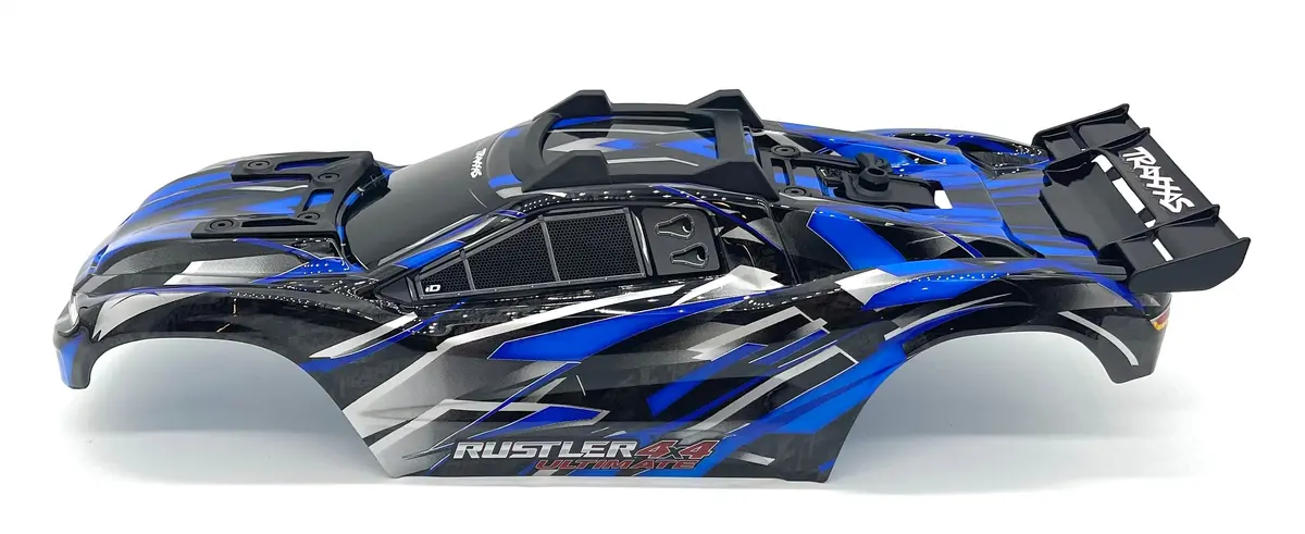 Rustler Ultimate - Body Shell (Black & Blue Cover Shell Decals Traxxas 67097-4 1